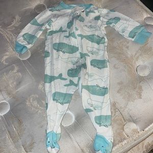 CARTERS Whale baby pajamas 3-6 months
